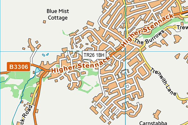 TR26 1BH map - OS VectorMap District (Ordnance Survey)
