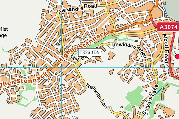 St Ives Junior School map (TR26 1DN) - OS VectorMap District (Ordnance Survey)
