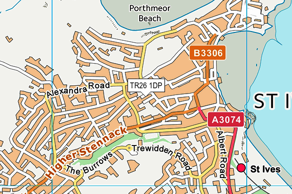 TR26 1DP map - OS VectorMap District (Ordnance Survey)