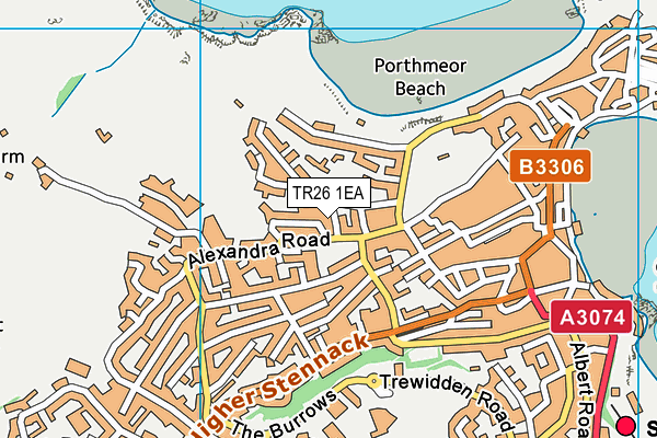 TR26 1EA map - OS VectorMap District (Ordnance Survey)