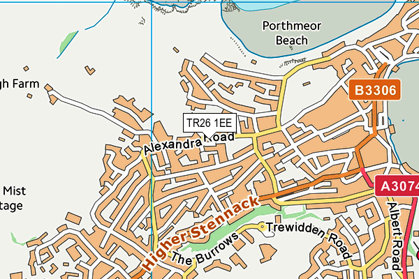 TR26 1EE map - OS VectorMap District (Ordnance Survey)