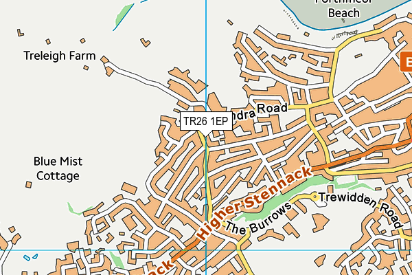 TR26 1EP map - OS VectorMap District (Ordnance Survey)
