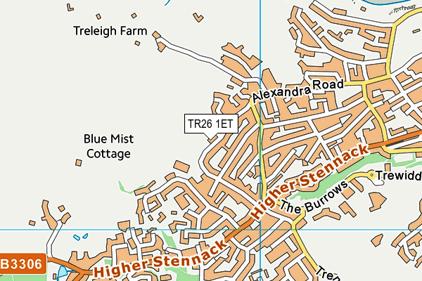 TR26 1ET map - OS VectorMap District (Ordnance Survey)