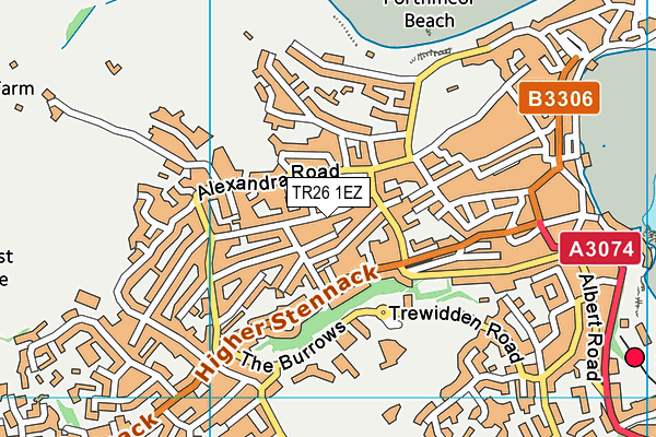 TR26 1EZ map - OS VectorMap District (Ordnance Survey)