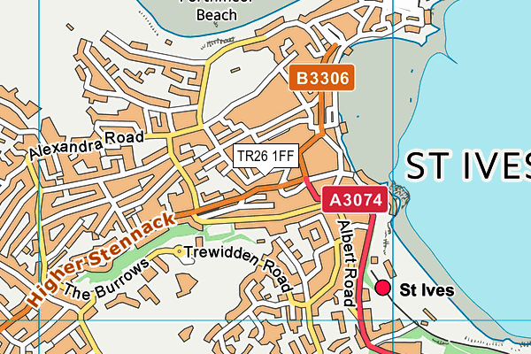 TR26 1FF map - OS VectorMap District (Ordnance Survey)