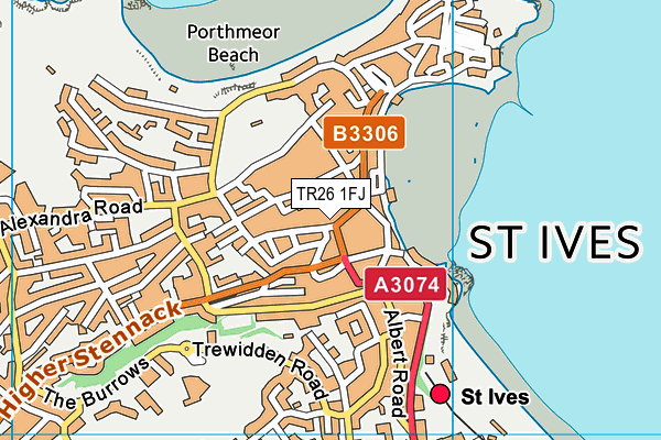 TR26 1FJ map - OS VectorMap District (Ordnance Survey)