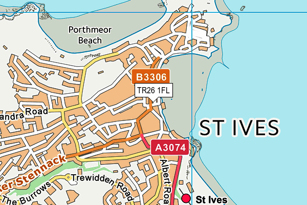 TR26 1FL map - OS VectorMap District (Ordnance Survey)