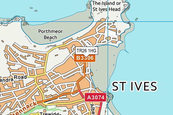 TR26 1HG map - OS VectorMap District (Ordnance Survey)