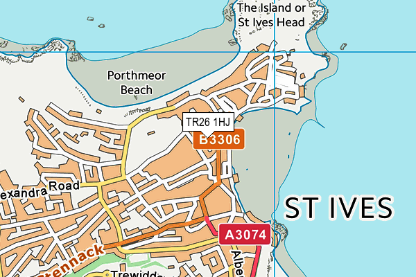 TR26 1HJ map - OS VectorMap District (Ordnance Survey)