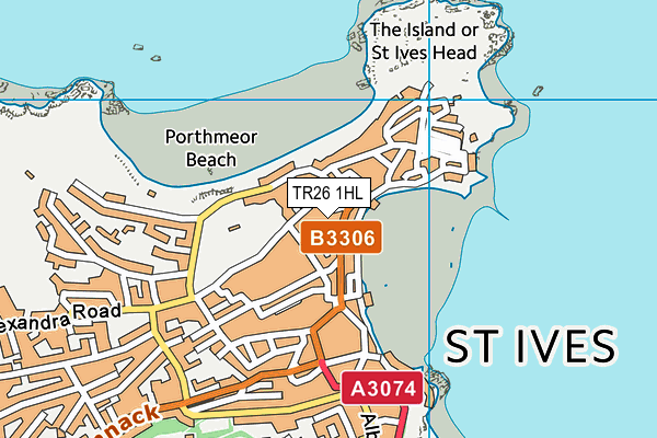 TR26 1HL map - OS VectorMap District (Ordnance Survey)