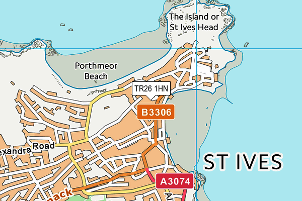 TR26 1HN map - OS VectorMap District (Ordnance Survey)