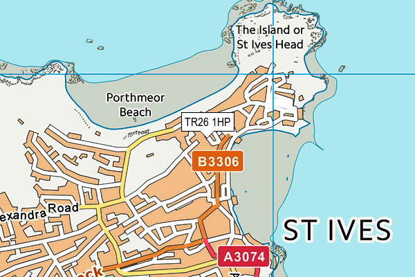 TR26 1HP map - OS VectorMap District (Ordnance Survey)