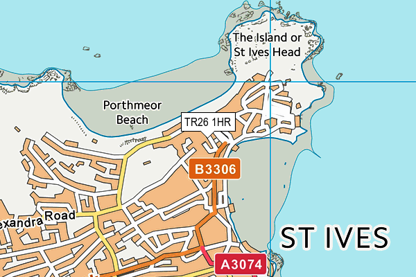 TR26 1HR map - OS VectorMap District (Ordnance Survey)