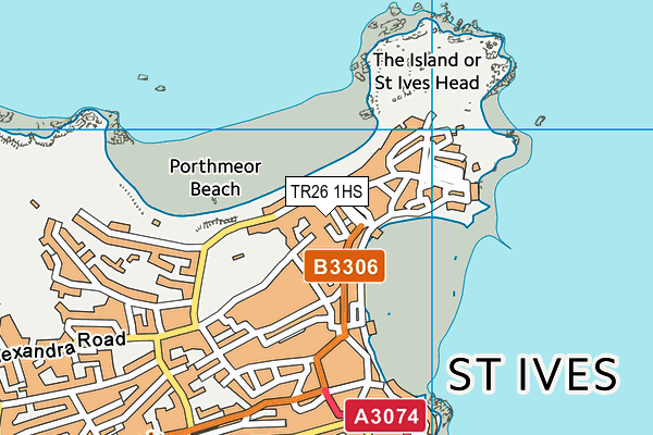 TR26 1HS map - OS VectorMap District (Ordnance Survey)