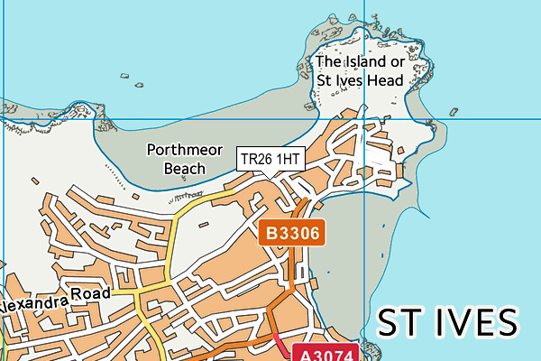 TR26 1HT map - OS VectorMap District (Ordnance Survey)