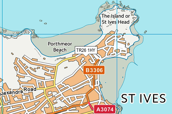 TR26 1HY map - OS VectorMap District (Ordnance Survey)