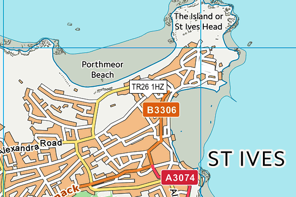 TR26 1HZ map - OS VectorMap District (Ordnance Survey)