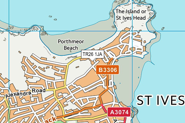 TR26 1JA map - OS VectorMap District (Ordnance Survey)