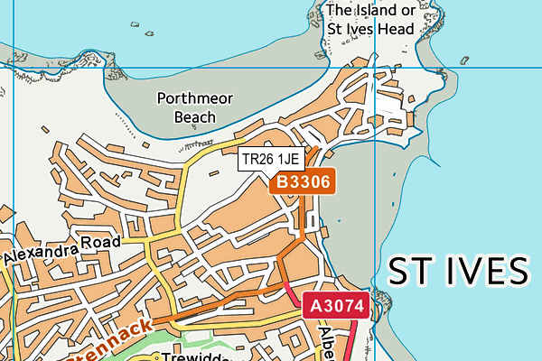 TR26 1JE map - OS VectorMap District (Ordnance Survey)