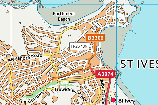 TR26 1JN map - OS VectorMap District (Ordnance Survey)