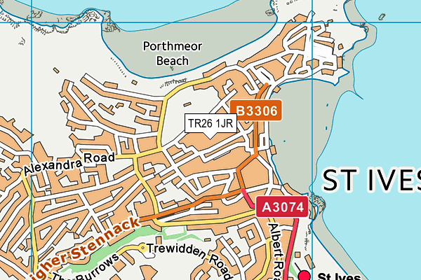 TR26 1JR map - OS VectorMap District (Ordnance Survey)