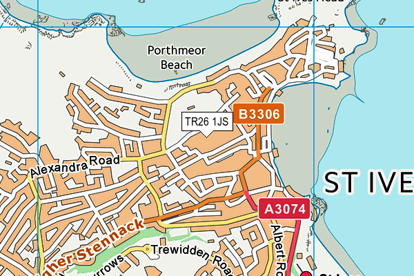 TR26 1JS map - OS VectorMap District (Ordnance Survey)