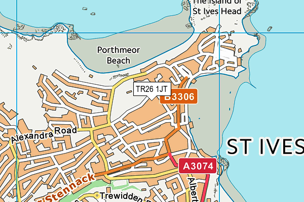 TR26 1JT map - OS VectorMap District (Ordnance Survey)