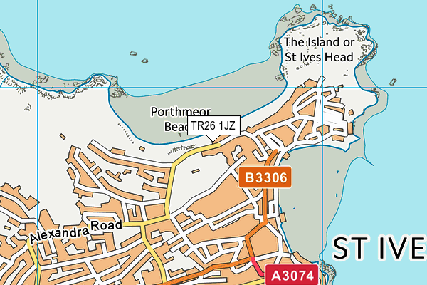 TR26 1JZ map - OS VectorMap District (Ordnance Survey)