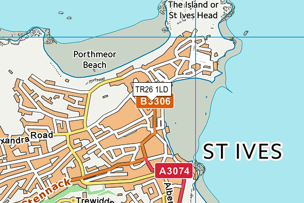 TR26 1LD map - OS VectorMap District (Ordnance Survey)