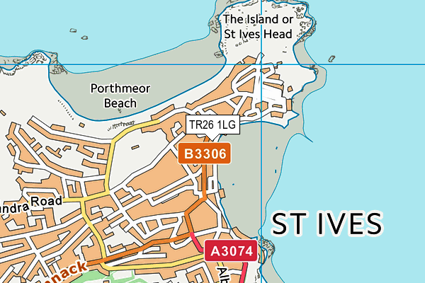 Map of THE ST. IVES CO. CORNWALL LTD at district scale