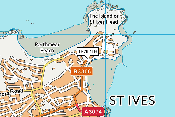 TR26 1LH map - OS VectorMap District (Ordnance Survey)
