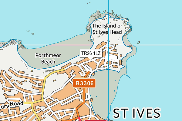 TR26 1LZ map - OS VectorMap District (Ordnance Survey)