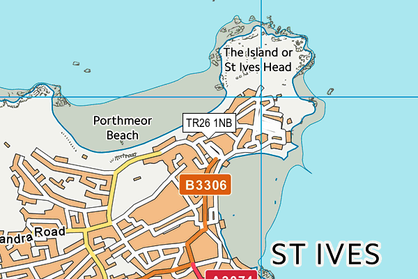 TR26 1NB map - OS VectorMap District (Ordnance Survey)