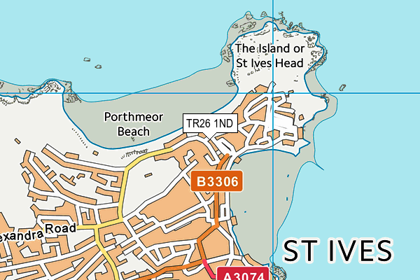 TR26 1ND map - OS VectorMap District (Ordnance Survey)