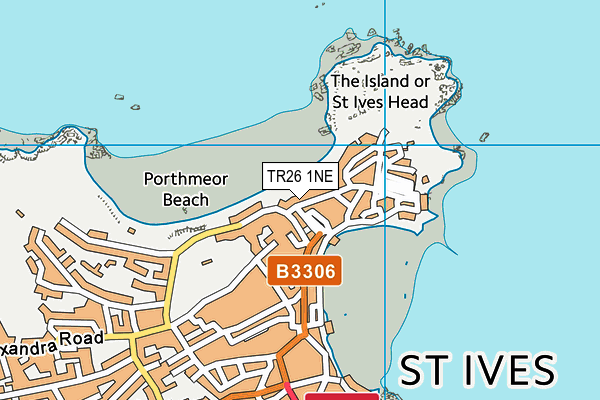 TR26 1NE map - OS VectorMap District (Ordnance Survey)