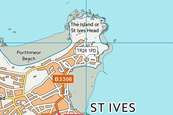 TR26 1PD map - OS VectorMap District (Ordnance Survey)