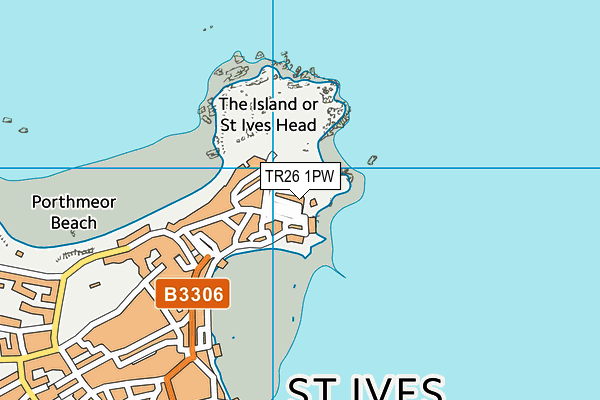 TR26 1PW map - OS VectorMap District (Ordnance Survey)