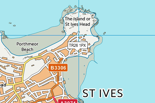 TR26 1PX map - OS VectorMap District (Ordnance Survey)