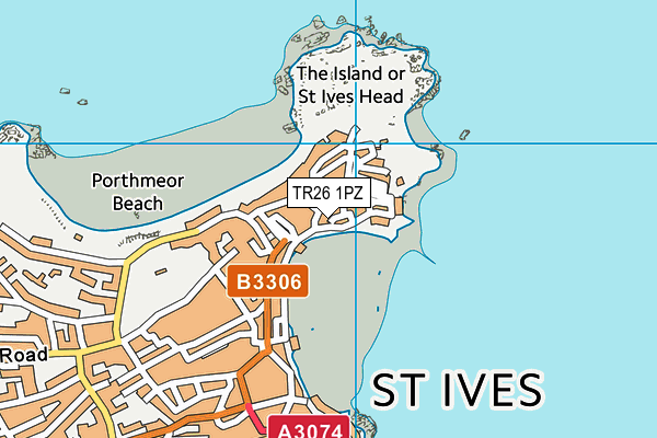 TR26 1PZ map - OS VectorMap District (Ordnance Survey)