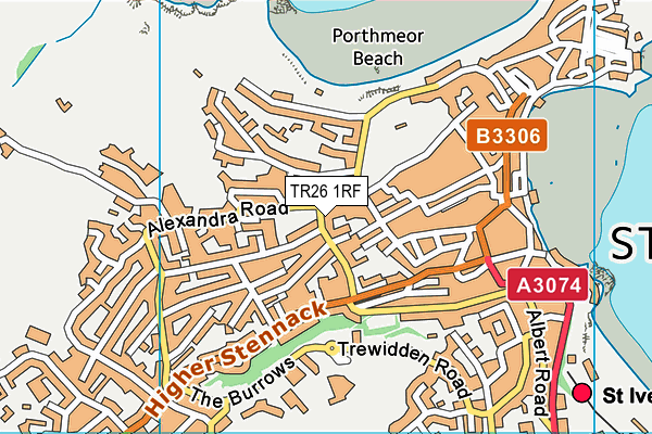 TR26 1RF map - OS VectorMap District (Ordnance Survey)