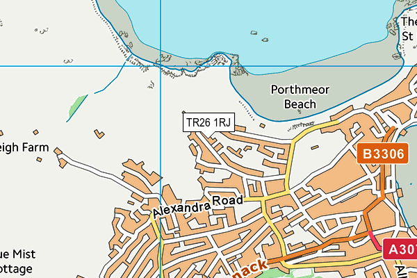 TR26 1RJ map - OS VectorMap District (Ordnance Survey)