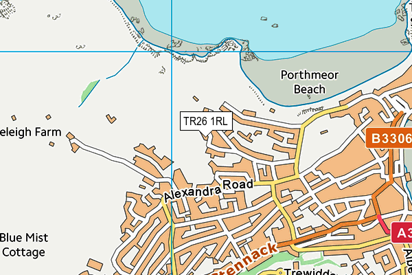 TR26 1RL map - OS VectorMap District (Ordnance Survey)