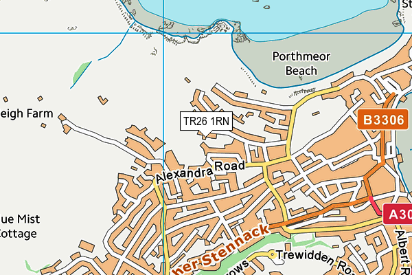 TR26 1RN map - OS VectorMap District (Ordnance Survey)