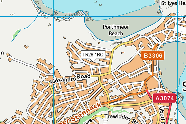 TR26 1RQ map - OS VectorMap District (Ordnance Survey)