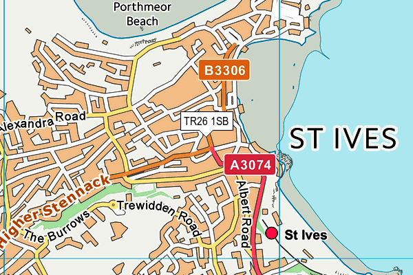 TR26 1SB map - OS VectorMap District (Ordnance Survey)