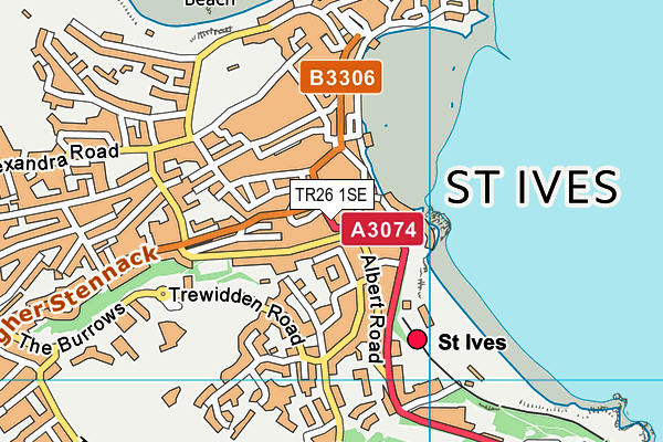 TR26 1SE map - OS VectorMap District (Ordnance Survey)