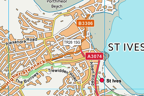 TR26 1SG map - OS VectorMap District (Ordnance Survey)