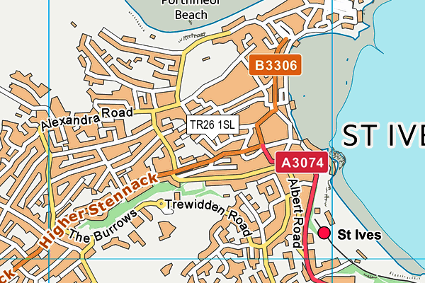 TR26 1SL map - OS VectorMap District (Ordnance Survey)