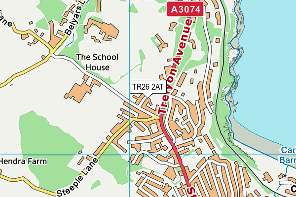 TR26 2AT map - OS VectorMap District (Ordnance Survey)
