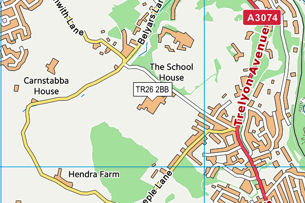 St Ives School map (TR26 2BB) - OS VectorMap District (Ordnance Survey)